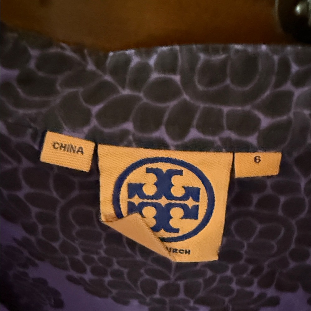 Tory Burch Purple Sequin Floral Blouse - Picture 2 of 4
